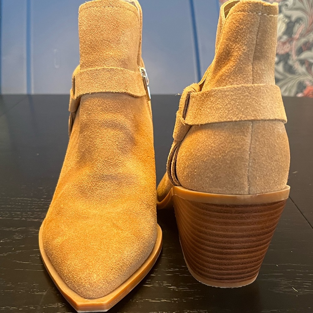 Dolce Vita Camel Suede Ankle Booties